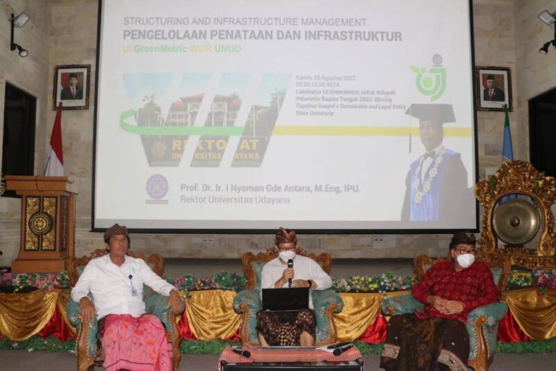 Universitas Udayana (Unud) menyelenggarakan Lokakarya UI Green Metric untuk wilayah Indonesia Bagian Tengah 2022 pada Kamis, 25 Agustus 2022. (istimewa)