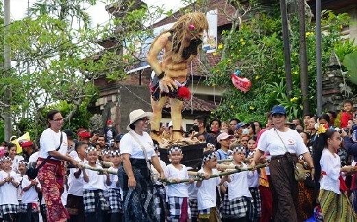 Anak-anak TK/PAUD se-Jembrana saat mengikuti parade ogoh-ogoh. (ist)