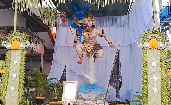 Ogoh-ogoh “Nandisuara” karya Yowana Manik Hasta Gina, Desa Adat Sangket, Kecamatan Sukasada, Buleleng. (ist)