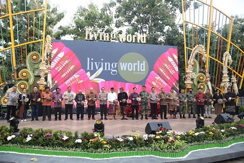 Acara pembukaan Living World Denpasar pada hari Jumat, 24 Maret 2023.