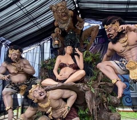 Inilah ogoh-ogoh karya ST Canti Graha, Banjar Tengah, Kelurahan Sesetan yang meraih Juara I Kasanga Festival 2025.